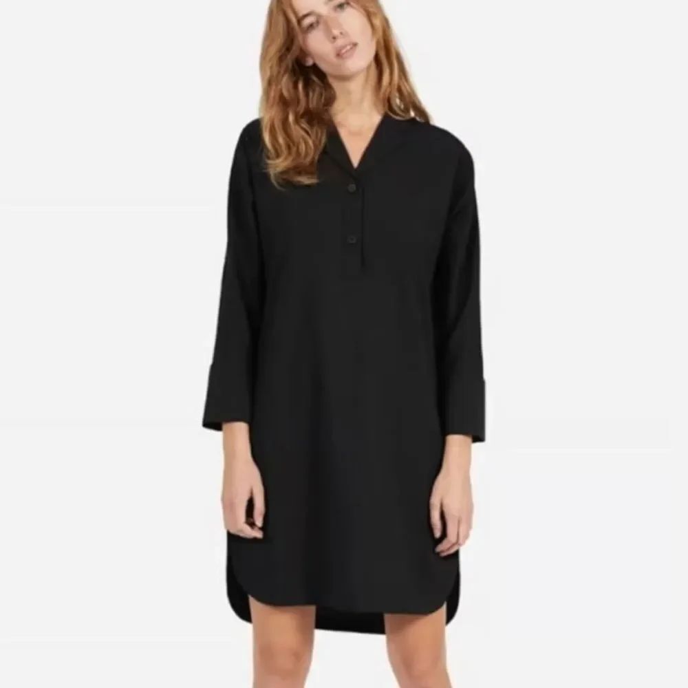 NEW Everlane The Artist Smock Wool Blend Button Up Tunic Dress
